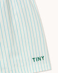 Cyan Fine Stripes Swim Trunks