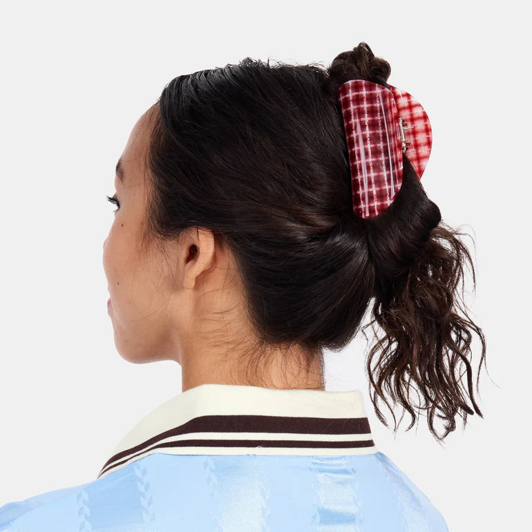 Suki Claw in Red Plaid by Chunks