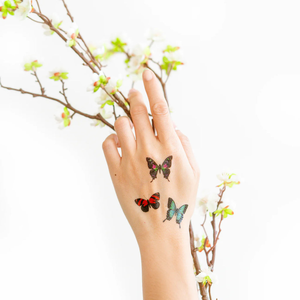 Butterfly Trio Tattoo Pair by Tattly