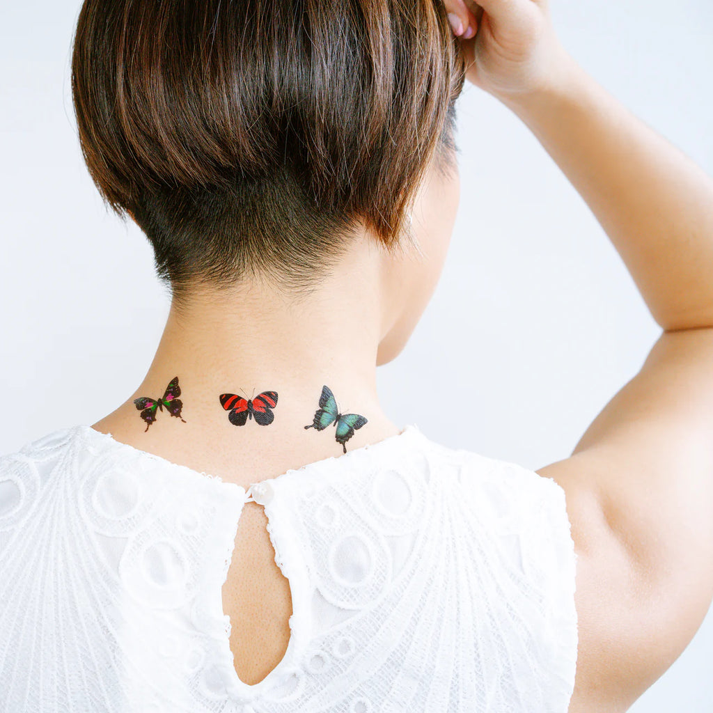Butterfly Trio Tattoo Pair by Tattly