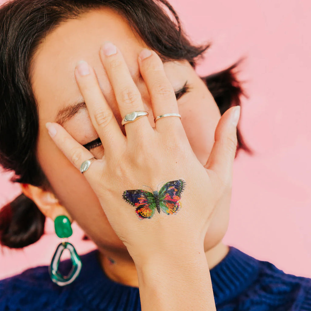 Midnight Butterfly Tattoo Pair by Tattly