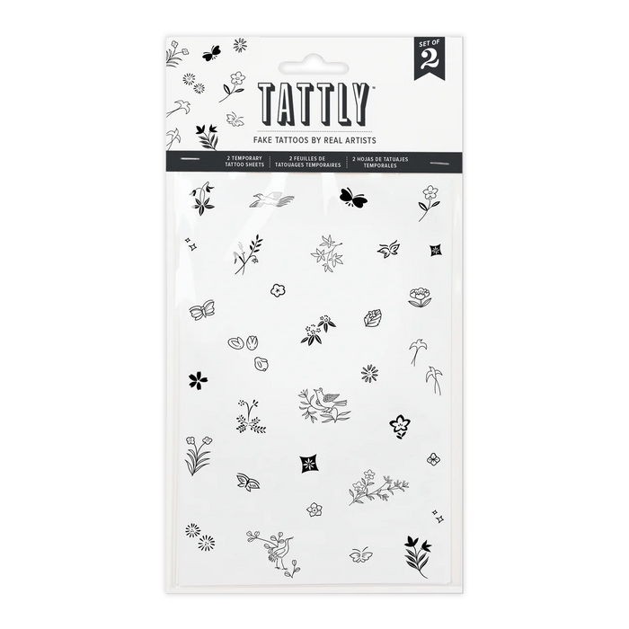 Tiny Nature Tattoo Sheet by Tattly