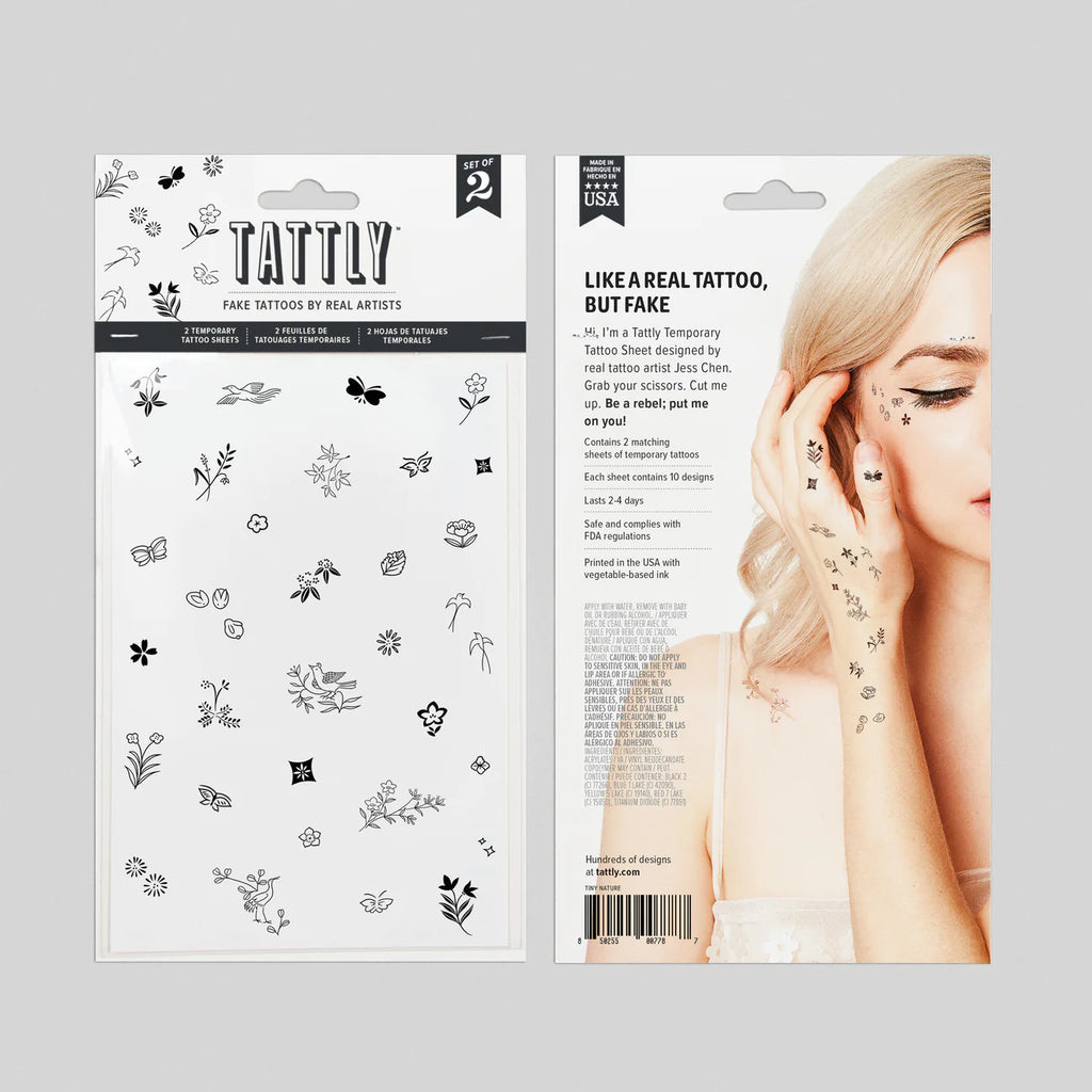 Tiny Nature Tattoo Sheet by Tattly