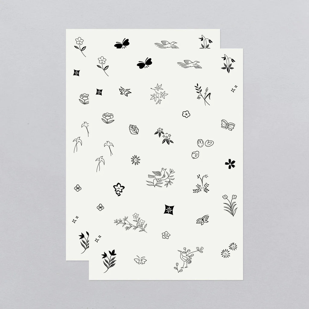 Tiny Nature Tattoo Sheet by Tattly