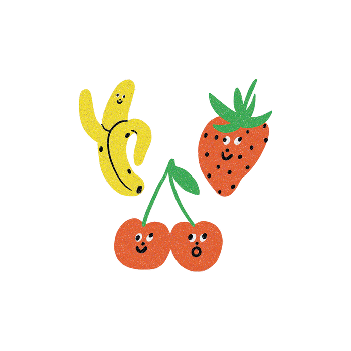 Fruit Faces Tattoo Pair by Tattly