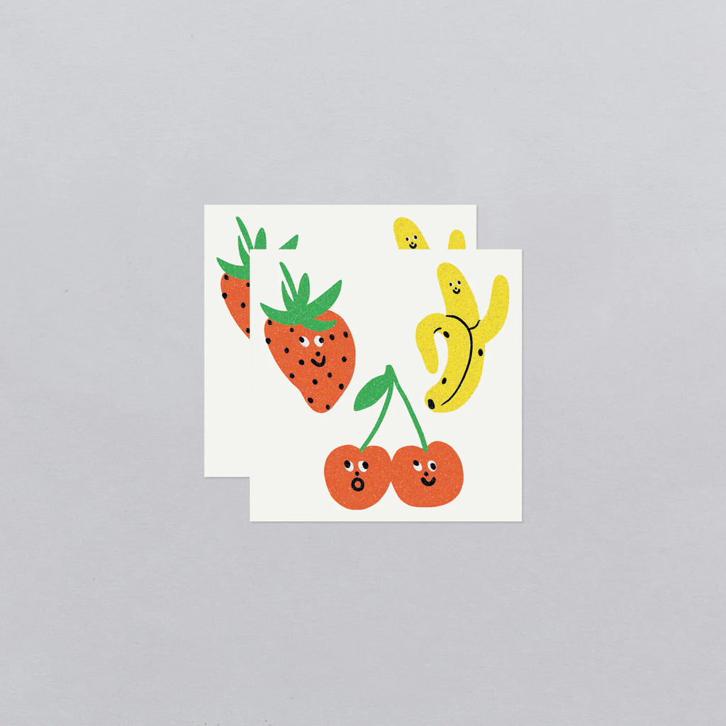 Fruit Faces Tattoo Pair by Tattly
