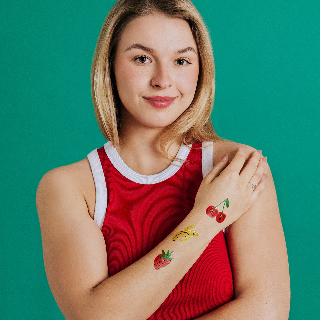 Tattly Fruit Faces Tattoo - Thumbnail 4