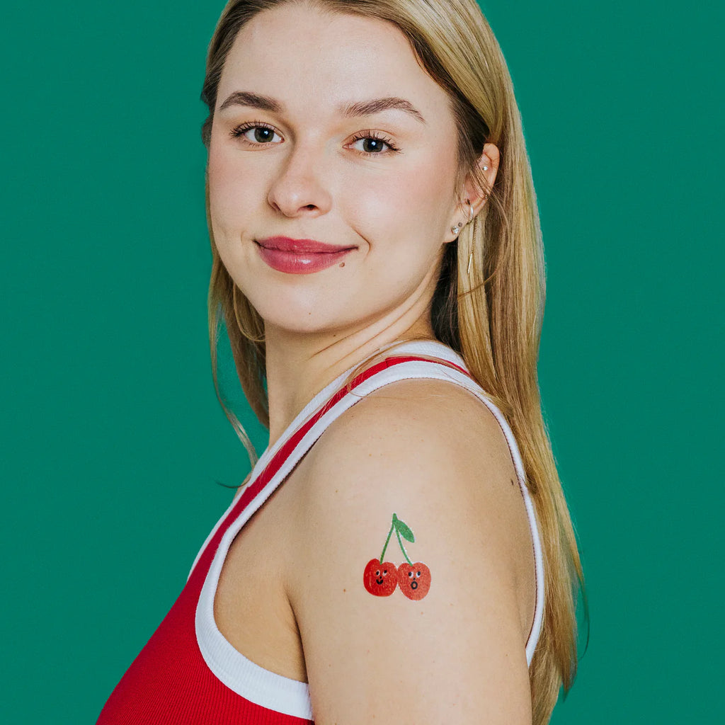 Fruit Faces Tattoo Pair by Tattly
