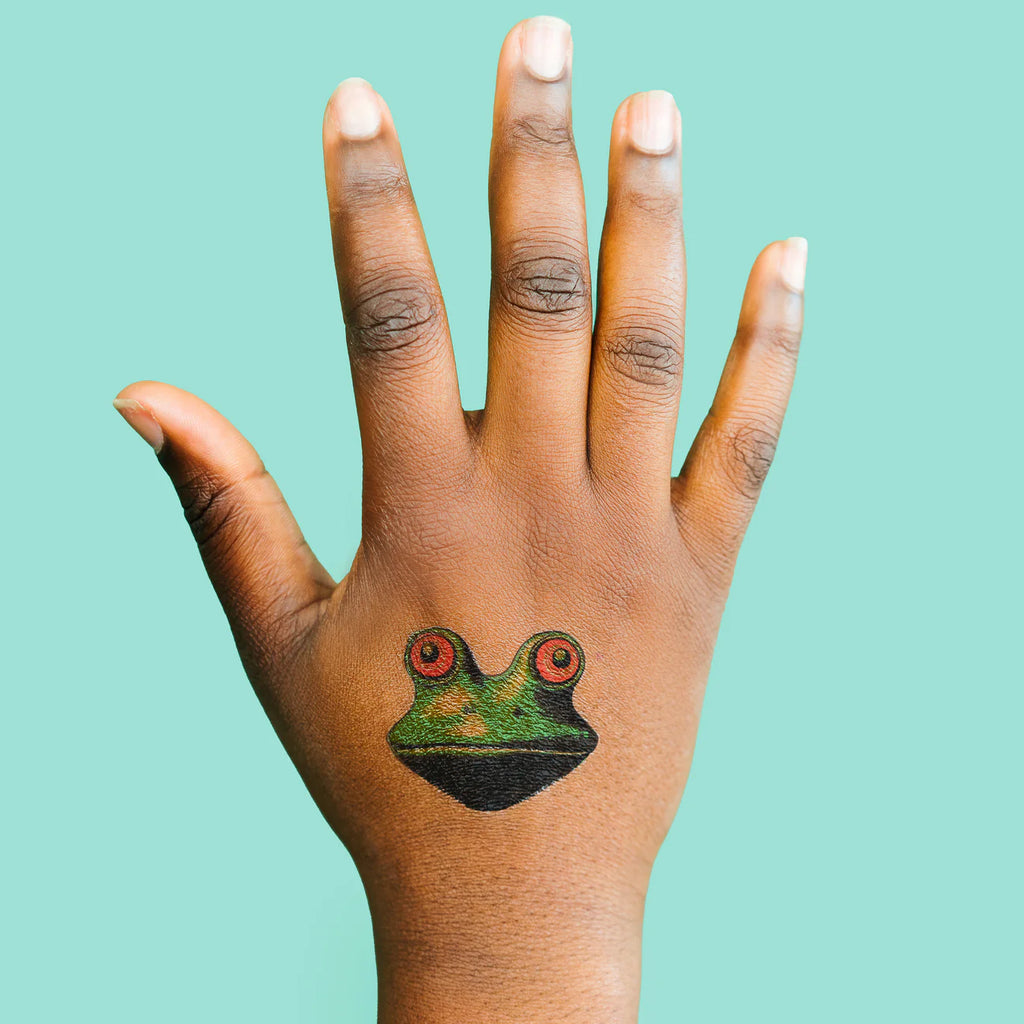 Trippy Frog Tattoo by Tattly