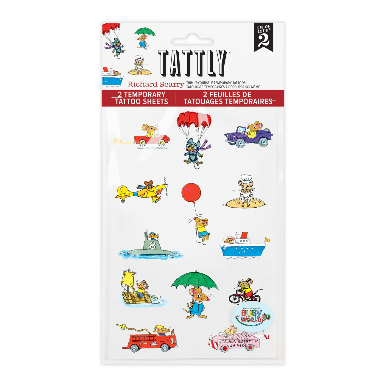 Tattly Busy World Mice Tattoo - Thumbnail 5