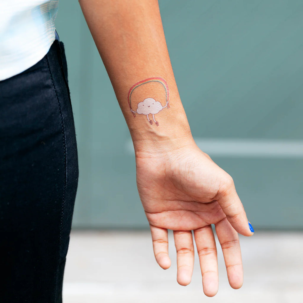 Skipping Rainbow Tattoo by Tattly