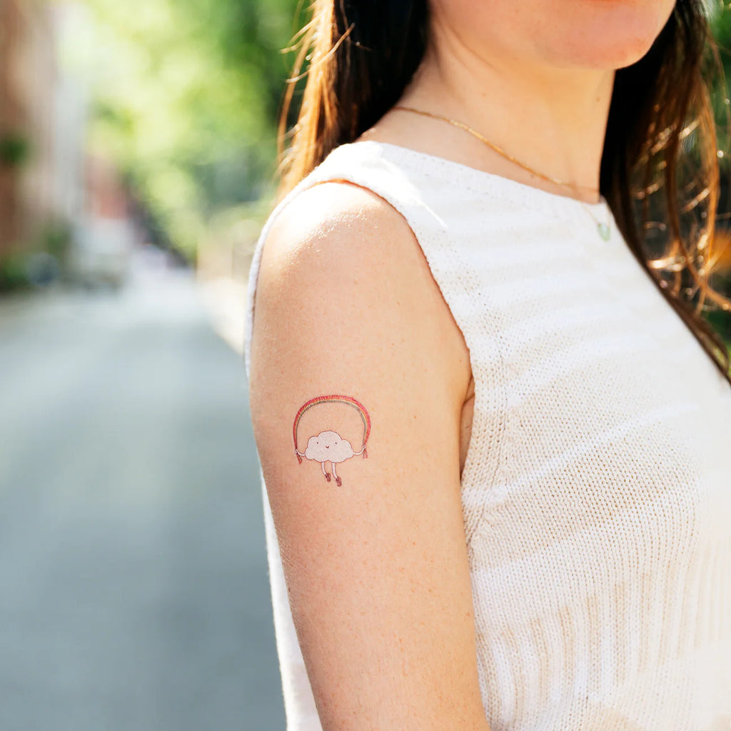 Skipping Rainbow Tattoo by Tattly