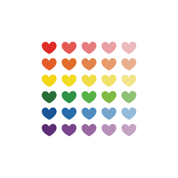 Rainbow Glitter Hearts Tattoo Pair by Tattly