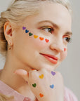 Rainbow Glitter Hearts Tattoo Pair by Tattly