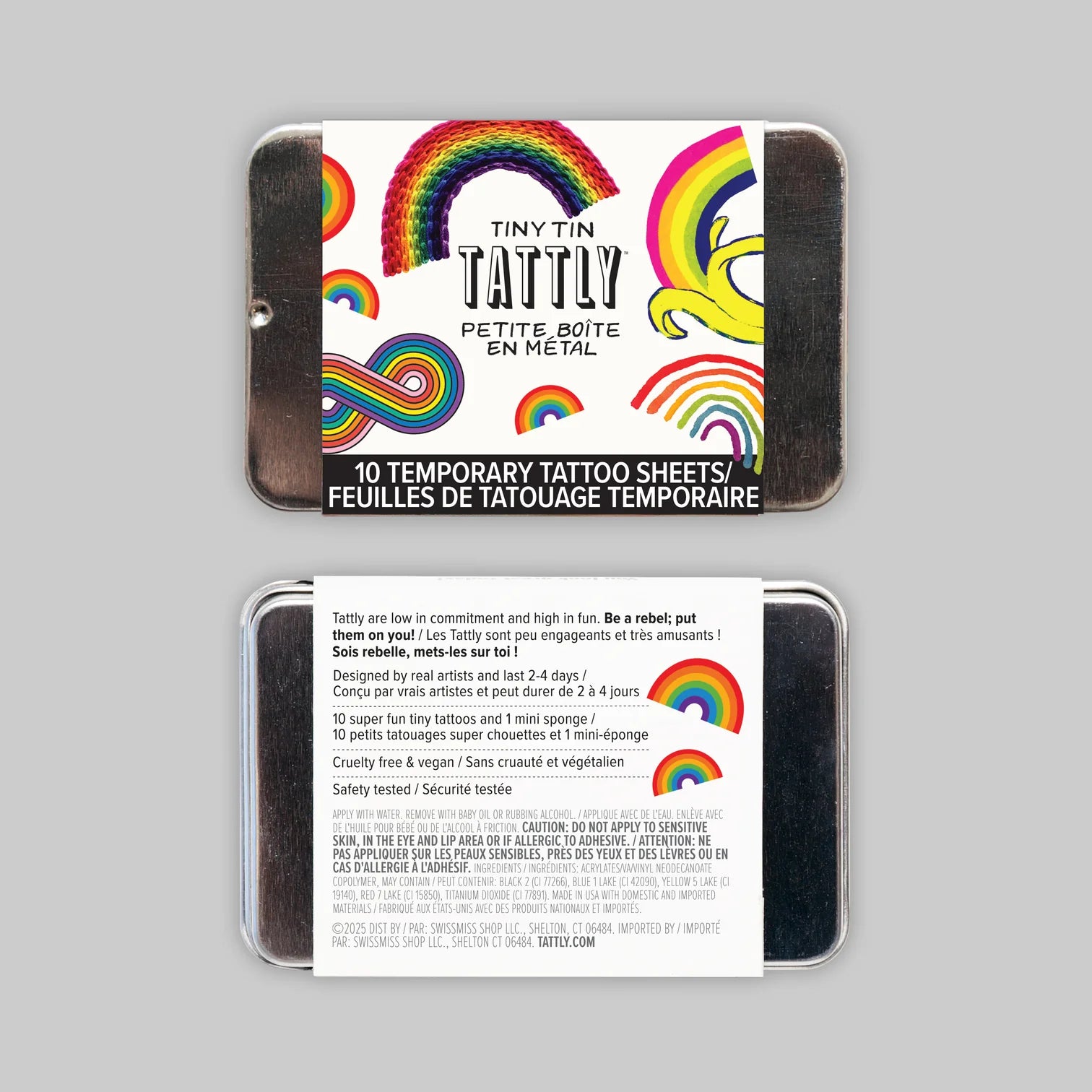 Rainbow Tiny Tattoo Tin