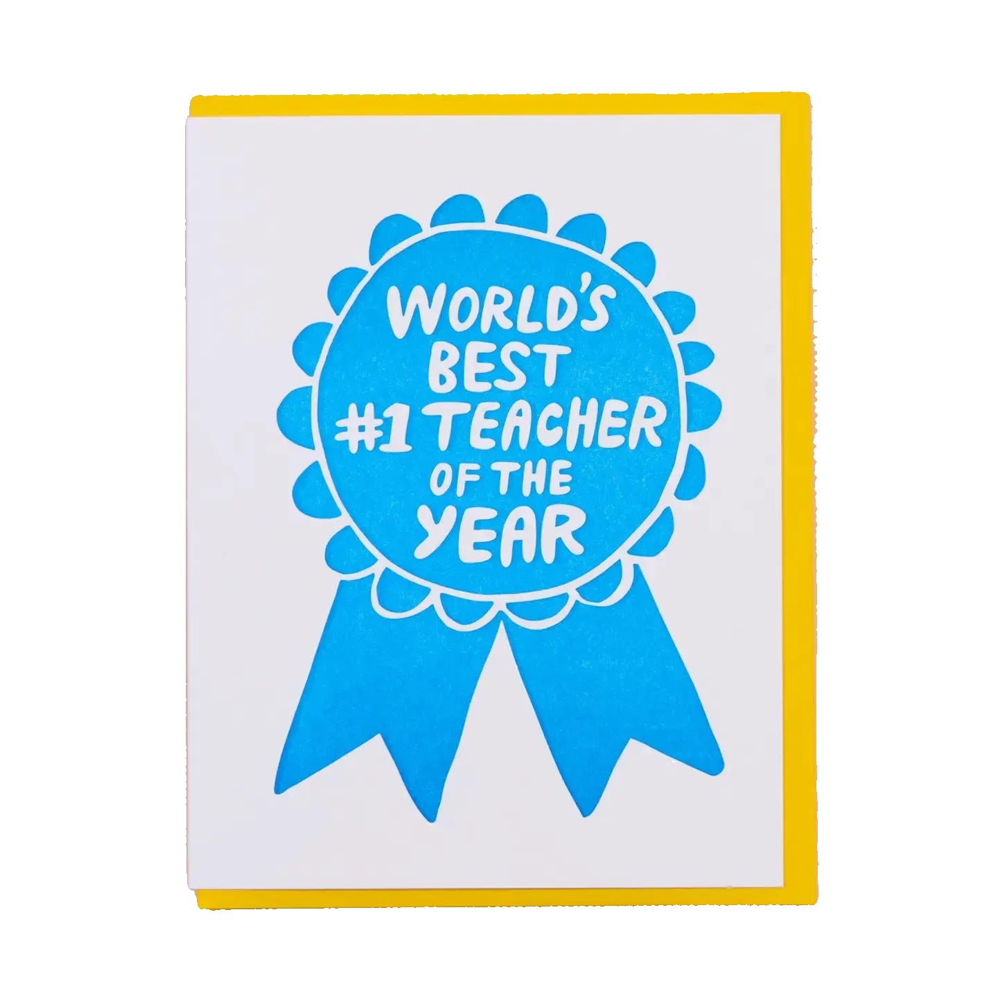 \#1 Teacher Ribbon Thank You Card by Mochi Play Store by Mochi Kids