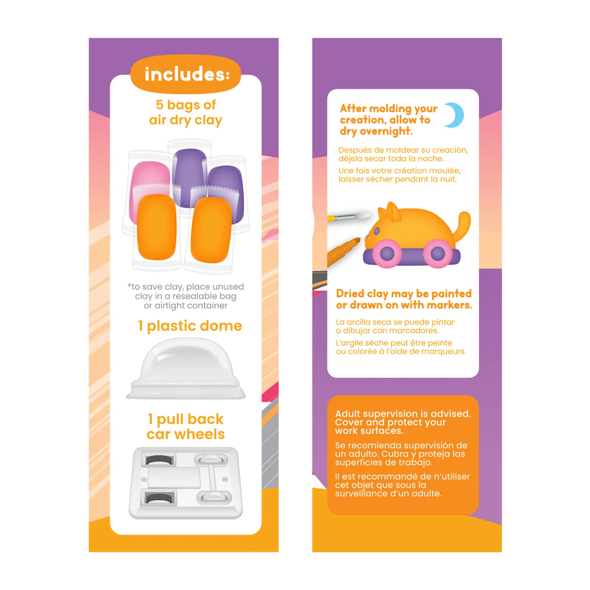 Creatibles Air Dry Clay Car Kit - Turbo Tabby