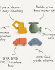 Vehicles Mold Free Bath Play Set - 4 Pack by Mushie