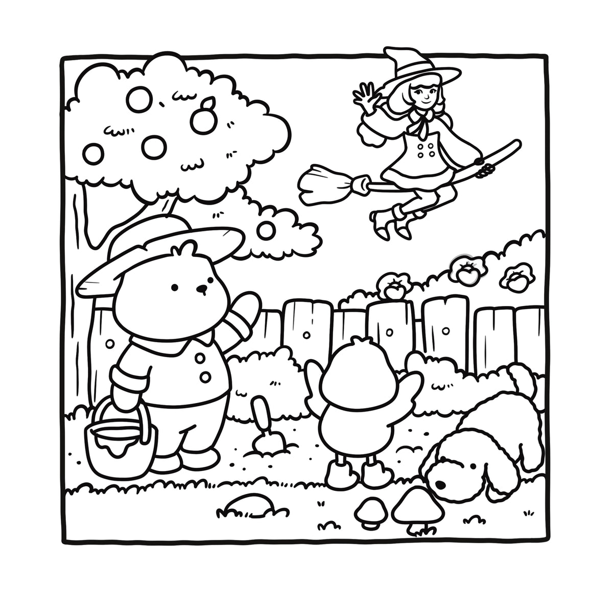 Cozy Witchy Coloring Book by Belly Bean Co.