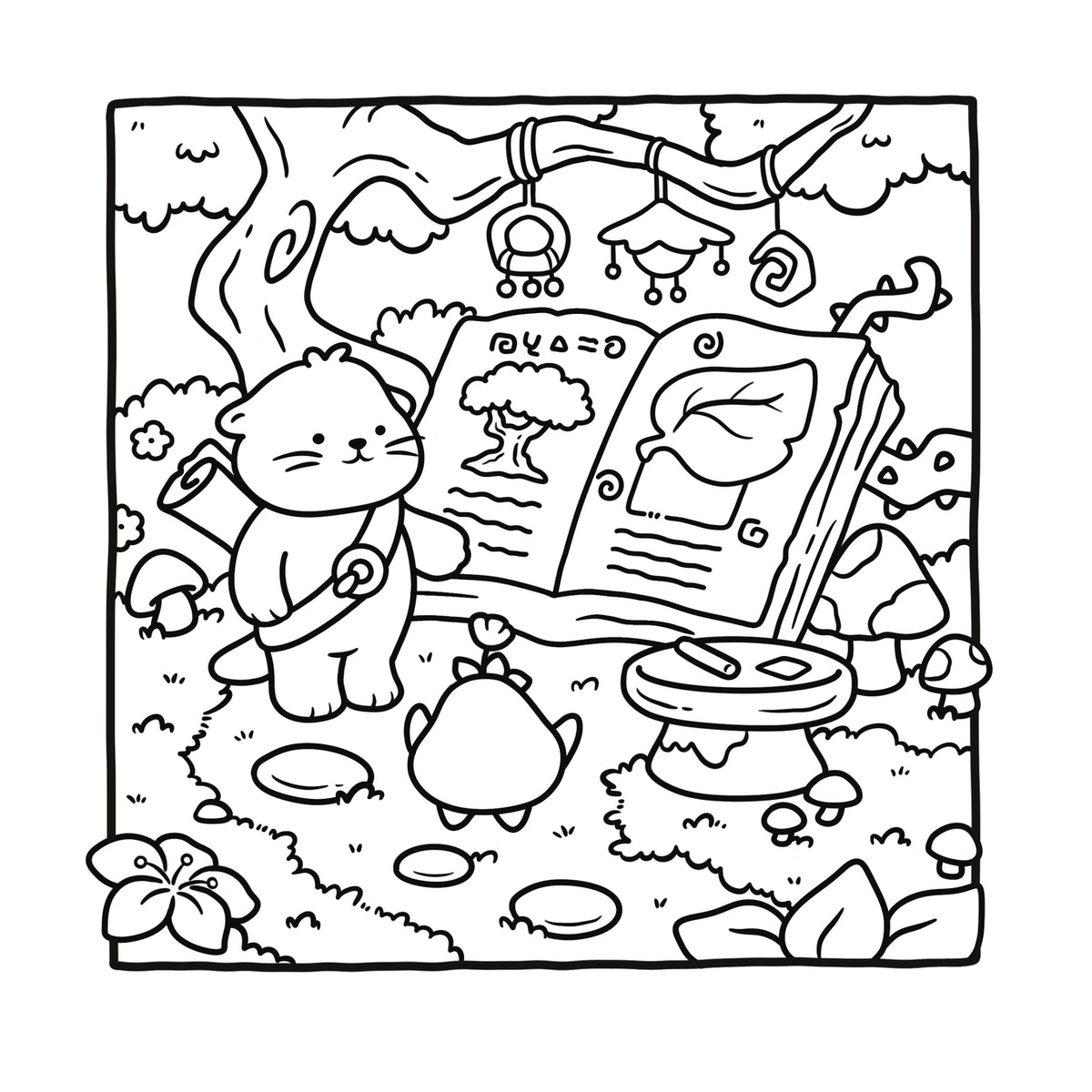 Cozy Witchy Coloring Book by Belly Bean Co.