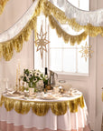 Large Glitter Wooden Star Decorations