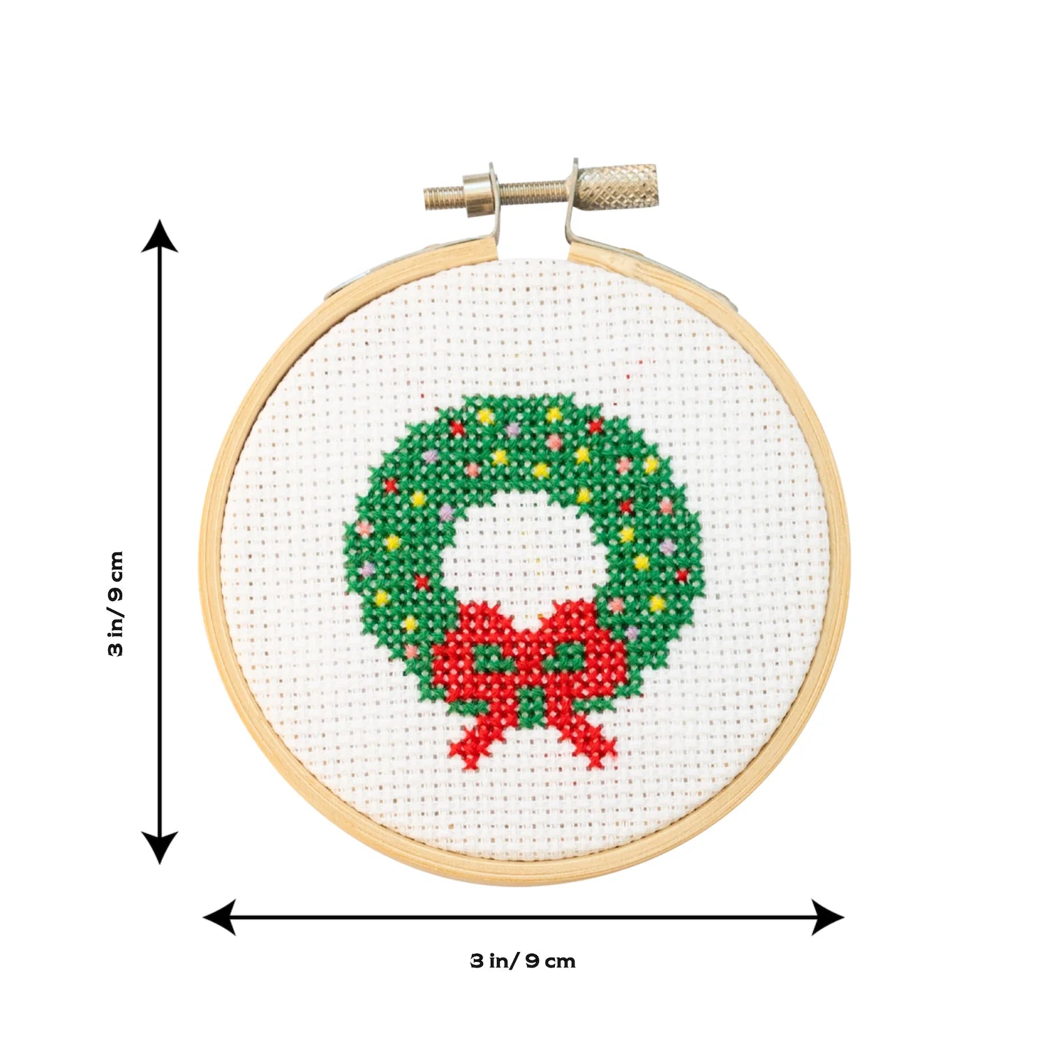 Christmas Wreath Cross Stitch Kit by Cotton Clara
