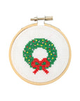 Christmas Wreath Cross Stitch Kit by Cotton Clara
