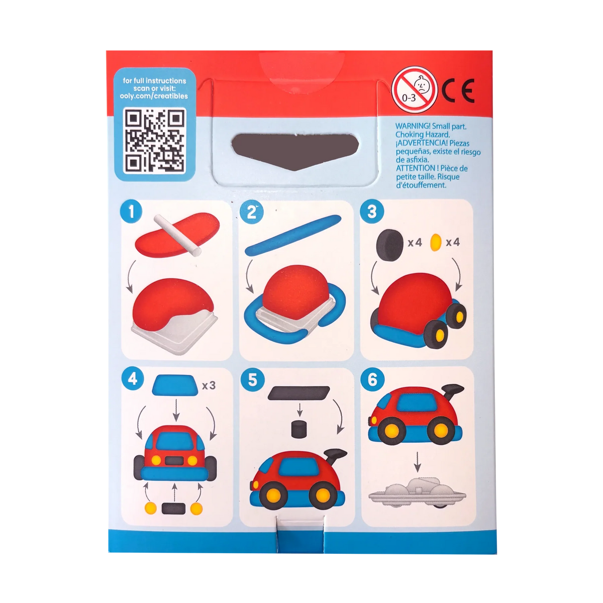 Creatibles Air Dry Clay Car Kit - Zoomie Racecar