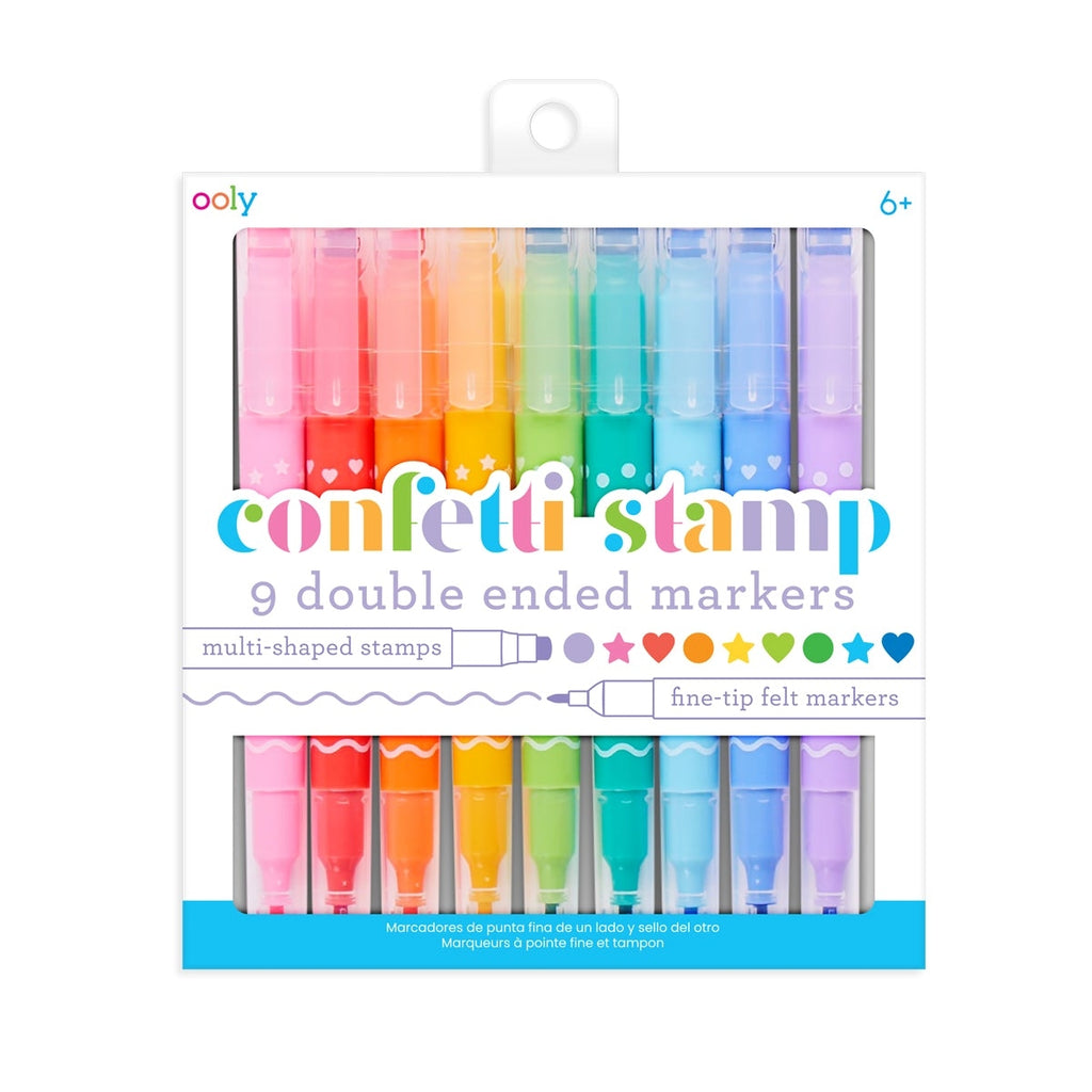 Confetti Stamp Double-Ended Markers by Ooly – Mochi Kids