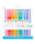 Confetti Stamp Double-Ended Markers by Ooly