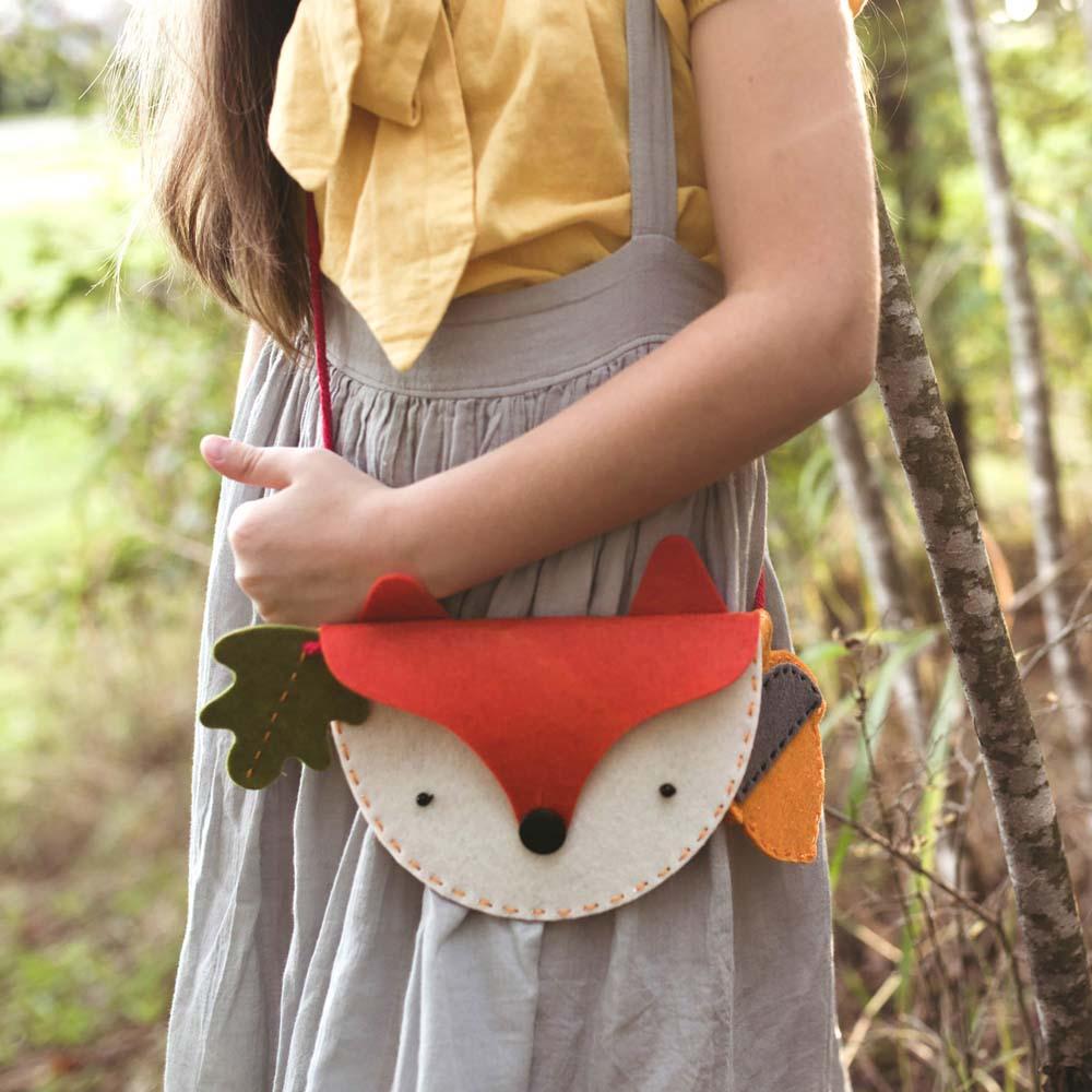 DIY Woodland Fox Felt Bag Kit By Petit Collage