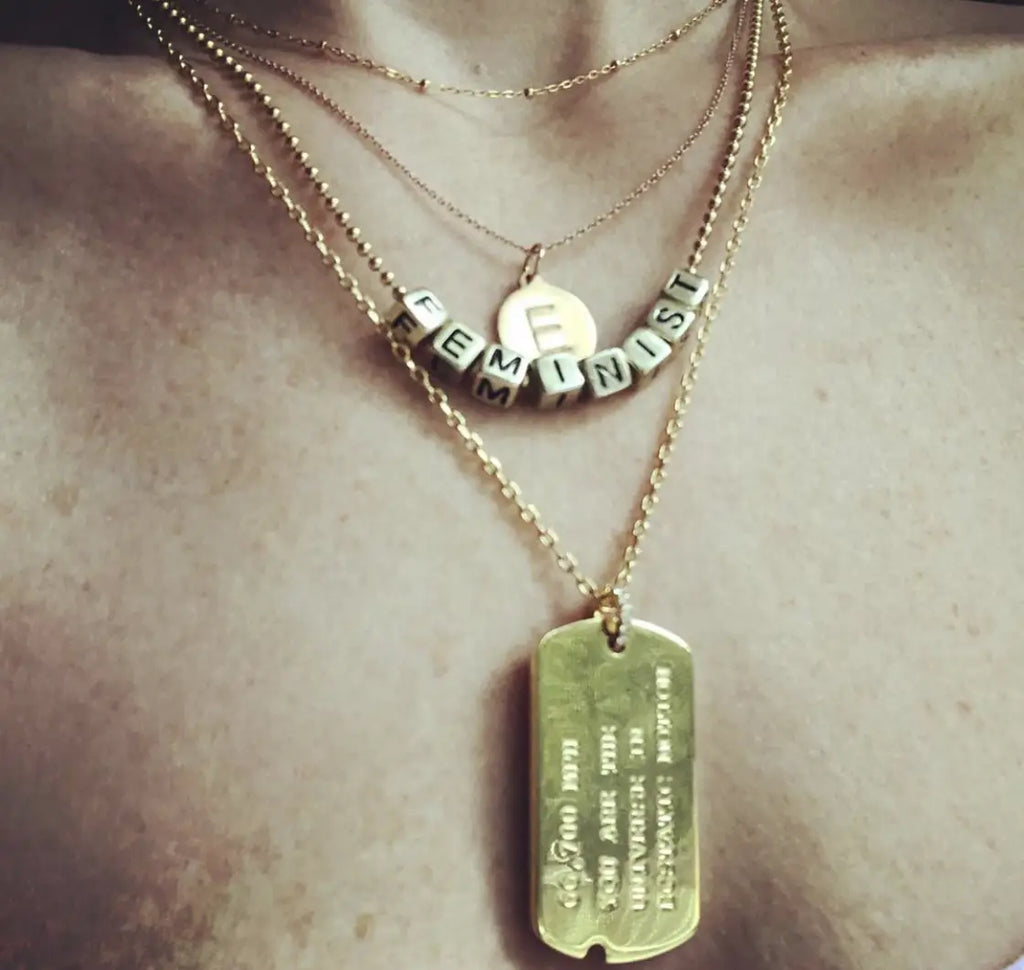 Feminist Necklace by Gunner and Lux