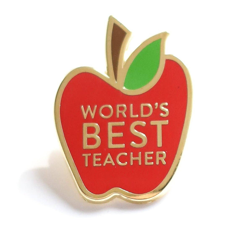 World's Best Teacher | Enamel Pin Boxed Gift Set by The Penny Paper Co.