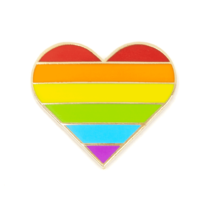 Rainbow Pride Heart Enamel Pin by These Are Things