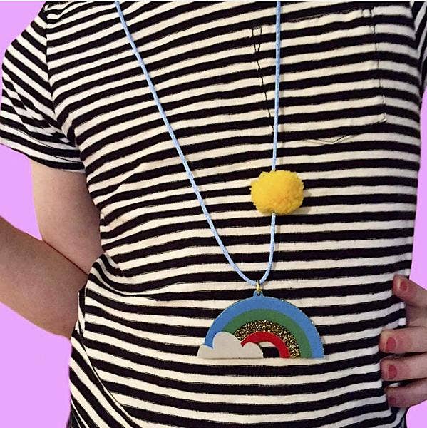 SALE Rainbows Are Awesome Necklace by Gunner and Lux