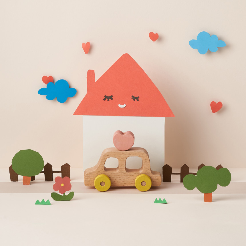 My Little Car Wooden Toy Car by Oioiooi