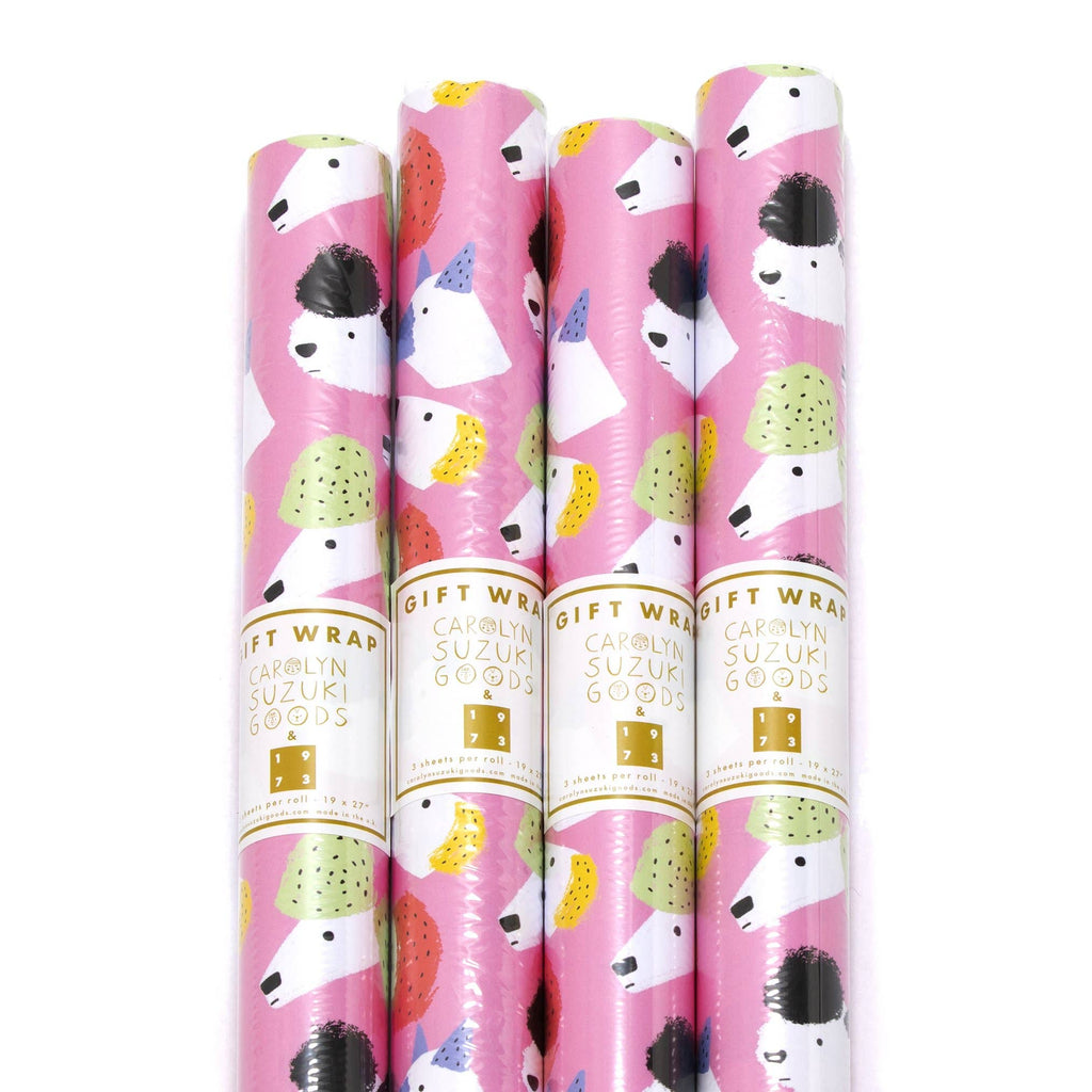 Doggies Rolled Gift Wrap by Carolyn Suzuki