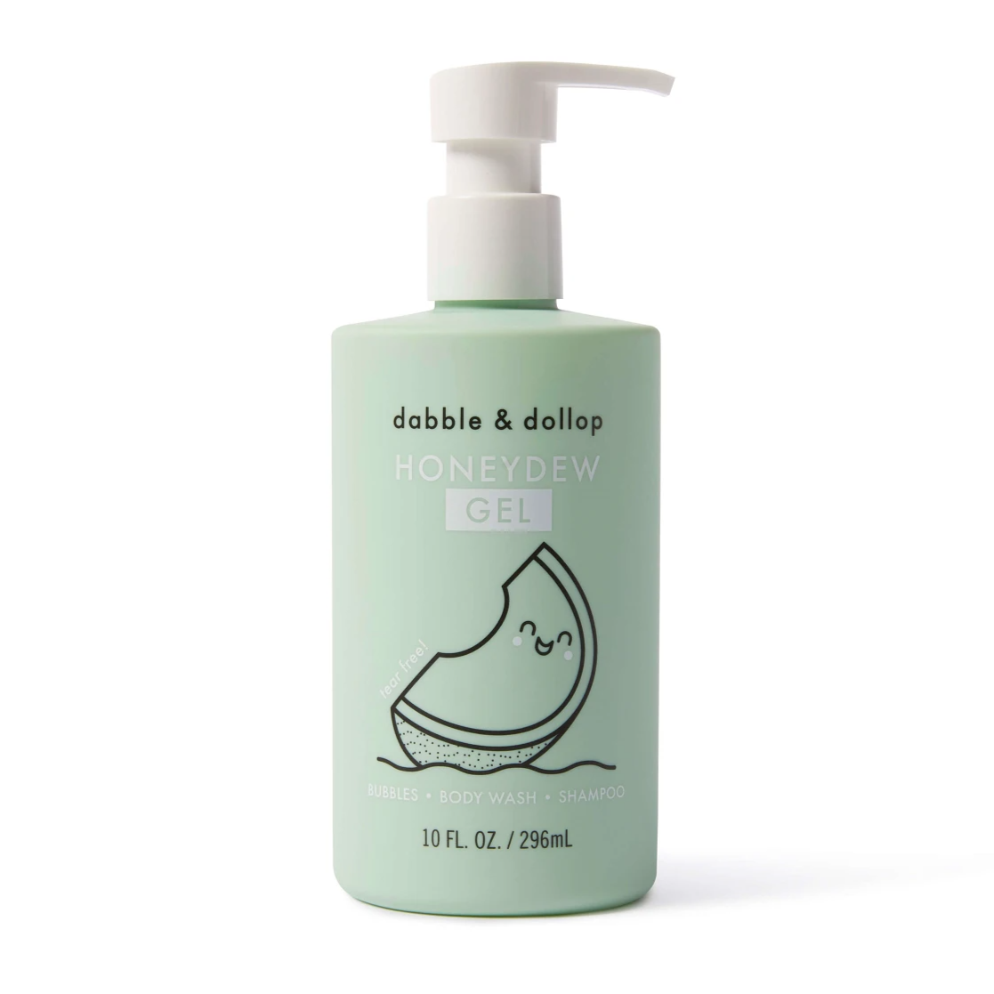 Green bottle of honeydew shower gel.