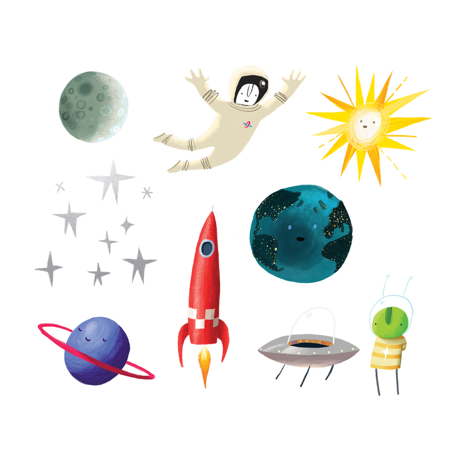 Space Explorer Temporary Tattoos by Tattly