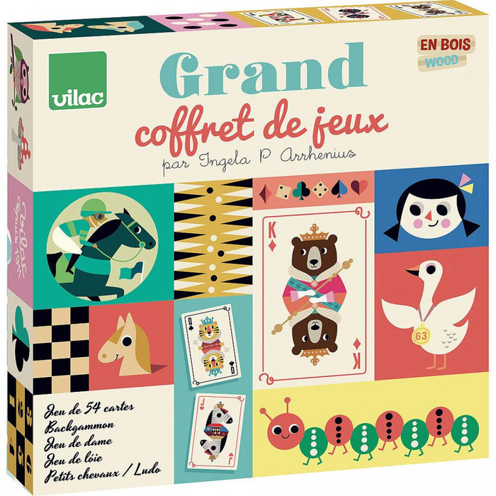 Set of Classic Board Games by Vilac