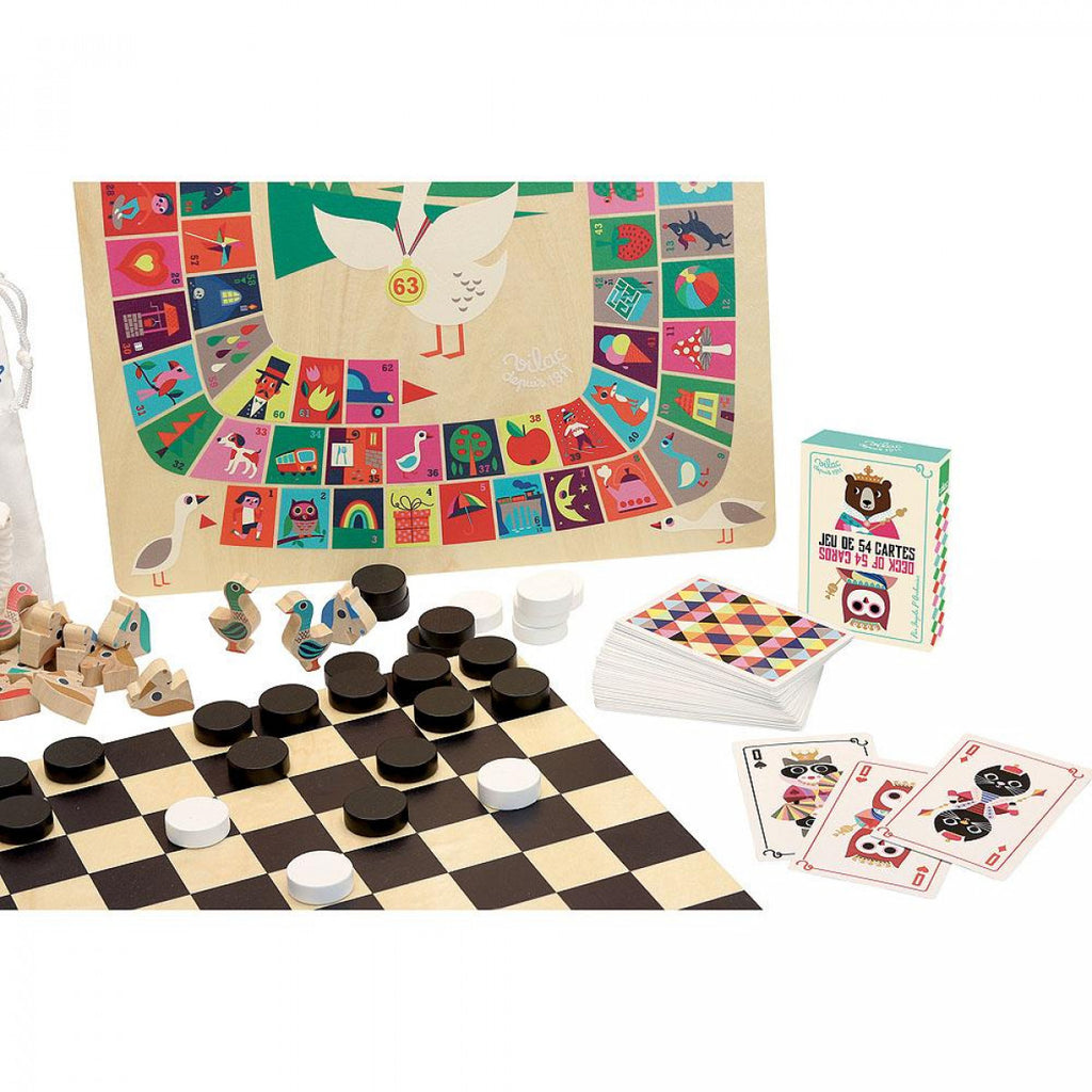 Set of Classic Board Games by Vilac