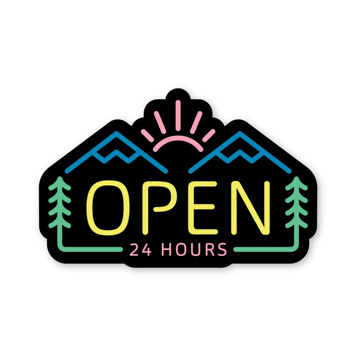 Open 24 Hours Sticker by Fell