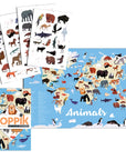 Animals of the World Discovery Sticker Activity Poster by Poppik