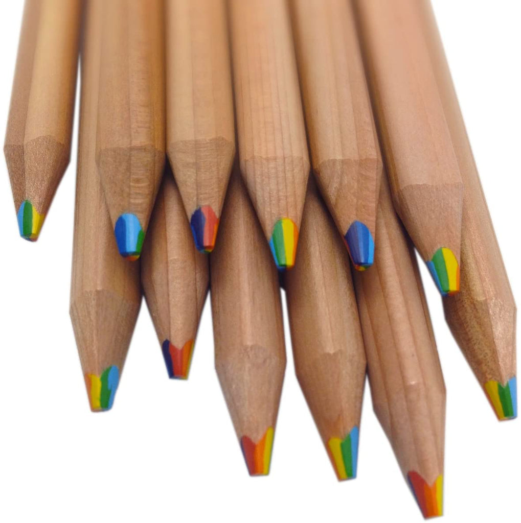 10 Pcs rainbow pencils for kids Supplies School Rainbow Pencils