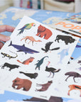 Animals of the World Discovery Sticker Activity Poster by Poppik