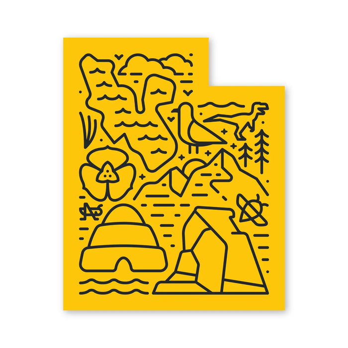 Symbolic Utah Sticker by Fell