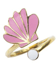 Seashell & Pearl Ring by Yellow Owl Workshop