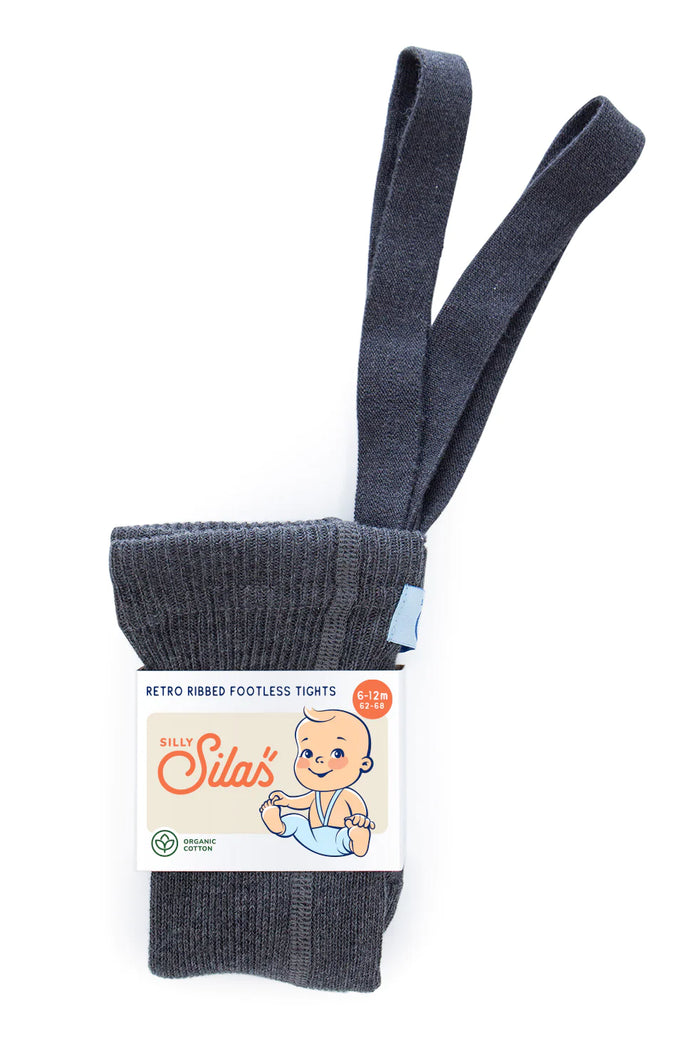 Footless Tights Dark Grey Blend by Silly Silas