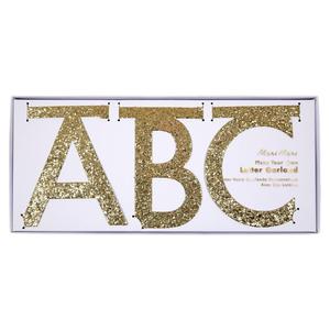 Gold Glitter Letter Garland Kit by Meri Meri