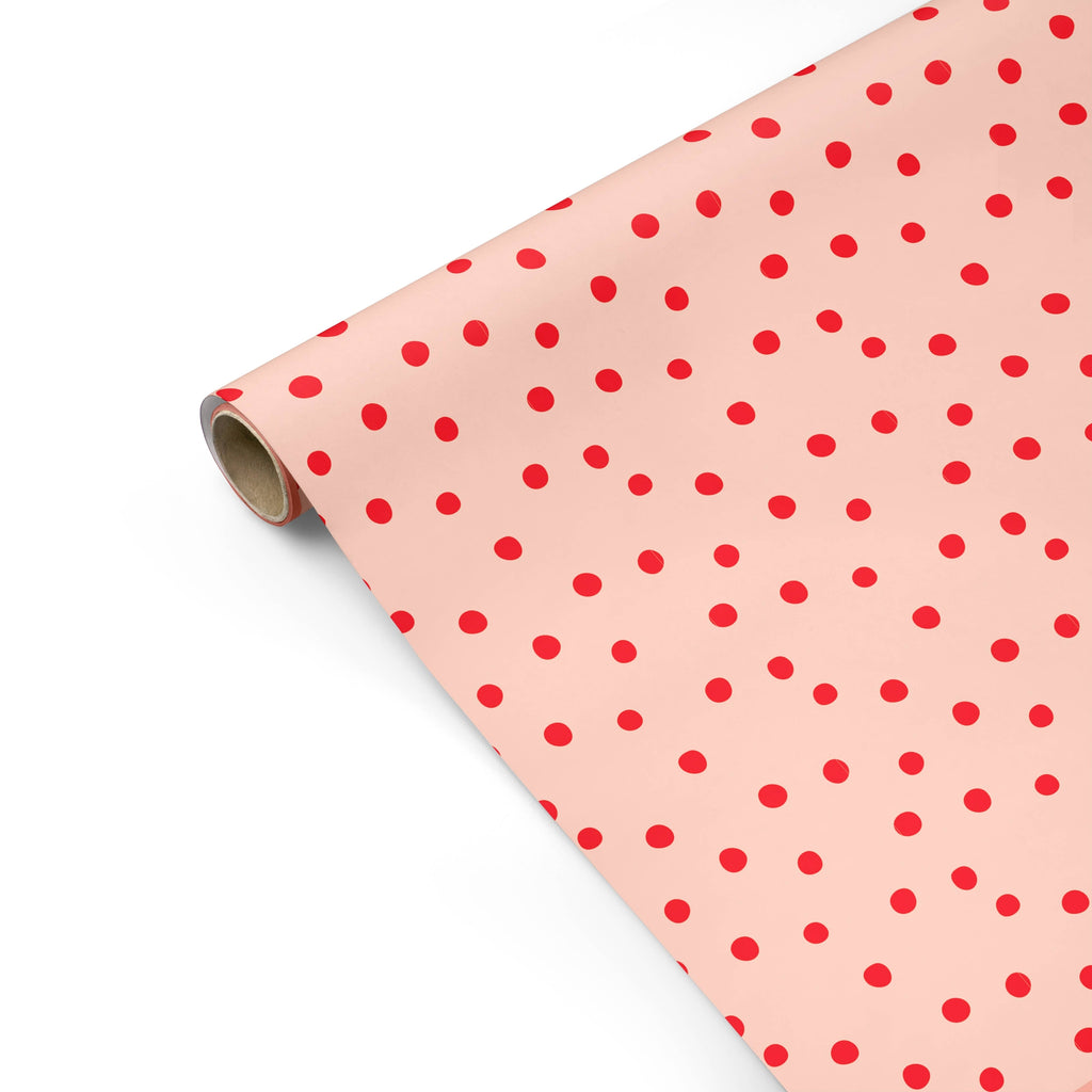 Modern Polka Dots Gift Wrap Pink - 3 Sheets by MellowWorks